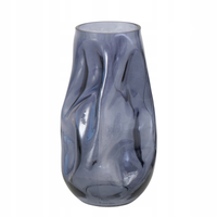 WAZON SZKLANY SZARY NOWOCZESNY METALICZNY ODCIEŃ 27,8 X 16 CM LOJIN