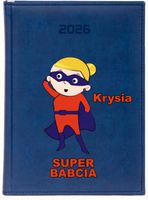 KALENDARZ A5 2026 DZIENNY ksiażkowy Z NADRUKIEM na dzień babci