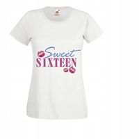 Koszulka T-shirt NA URODZINY prezent SWEET SIXTEEN