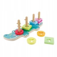 TREFL 61403 Zabawka drewniana Krokodylek Cyrylek