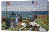 Obraz 90x60cm Garden at Sainte-Adresse, Monet Vintage
