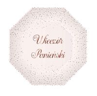 Talerzyki papierowe różowe Wieczór Panieński duże 23cm