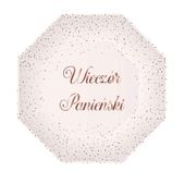 Talerzyki papierowe różowe Wieczór Panieński duże 23cm