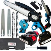 PIŁA ŁAŃCUCHOWA AKUMULATOROWA 8” 2 x AKU 21V PILARKA GAŁĘZIÓWKA +