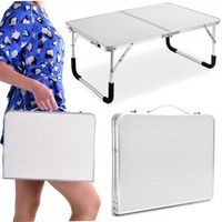 STOLIK TURYSTYCZNY KEMPINGOWY PLAŻOWY ALUMINIOWY SKŁADANY W WALIZKĘ 60x40