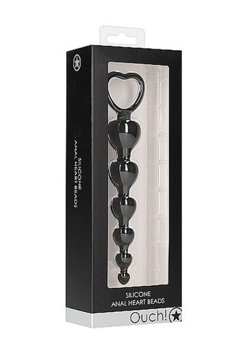 anal heart beads - black na Arena.pl