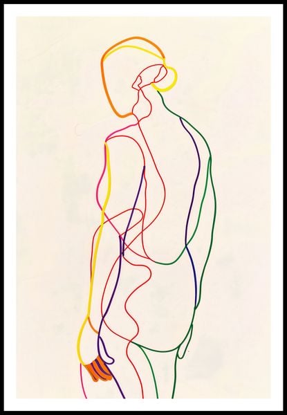 Plakat 61x91,5cm Tęczowy Zarys zdjęcie 3