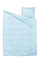 CYMBALBLOMMA Komplet pościeli 150x200 poszewka 50x60 biały niebieski