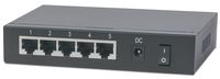 INTELLINET Switch Gigabit 5xPoE Passthrough zasilany PoE lub AC, 68W