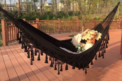 Hamak boho makrama- ciemny szary na Arena.pl