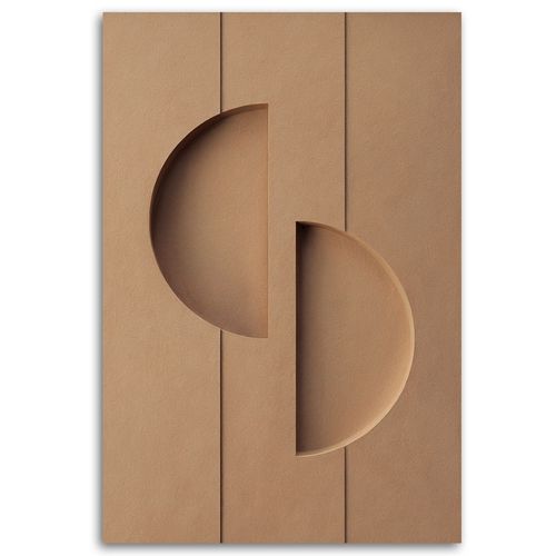 Obraz na płótnie, Beżowy Relief Geometria na Arena.pl