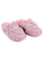 Kapcie damskie różowe futrzane z kokardką 36-37 YOCLUB