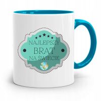 Kubek Błękitny Prezent Najlepszy Brat Na Świecie Z Nadrukiem Ze Zdjęciem