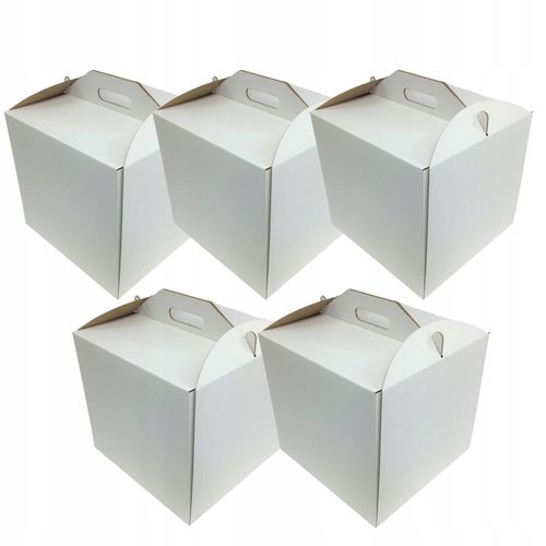 PUDEŁKO NA TORT CIASTO OPAKOWANIE 30x30x28 GRUBY MOCNY KARTON 5 SZTUK na Arena.pl