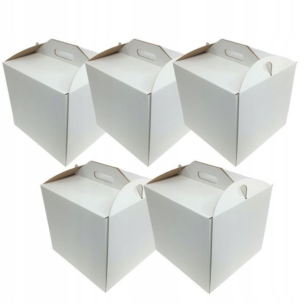 PUDEŁKO NA TORT CIASTO OPAKOWANIE 30x30x28 GRUBY MOCNY KARTON 5 SZTUK zdjęcie 5