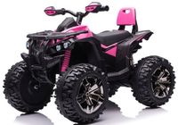 Duży Quad Na Akumulator 4 Silniki 45W 12V10AH Ekoskóra Koła Eva Różowy