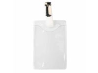 Pionowy identyfikator + klips holder oprawka 7x10