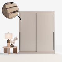 Szafa przesuwna ADAPTE Box 180 / 215 z szufladami +półki i drążki - Kaszmir