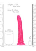 slim realistic dildo with suction cup   glow in the dark   8 / 20 cm