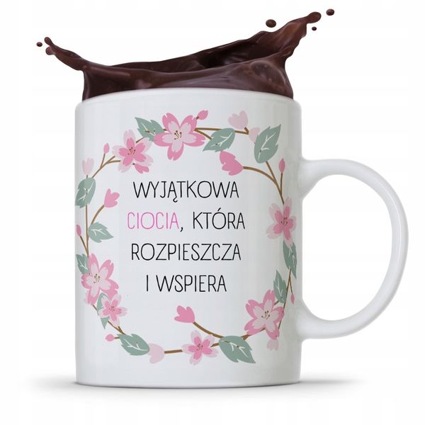 Kubek Prezent Dla Cioci Wyjątkowa Ciocia Z Nadrukiem Ze Zdjęciem zdjęcie 1