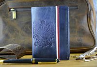 Męski Portfel PATRIOTYCZNY Skórzany GODŁO FLAGA RFID