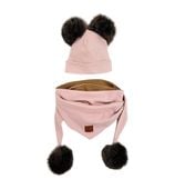 Zestaw czapka i chusta Mija, jasnoróżowy 50