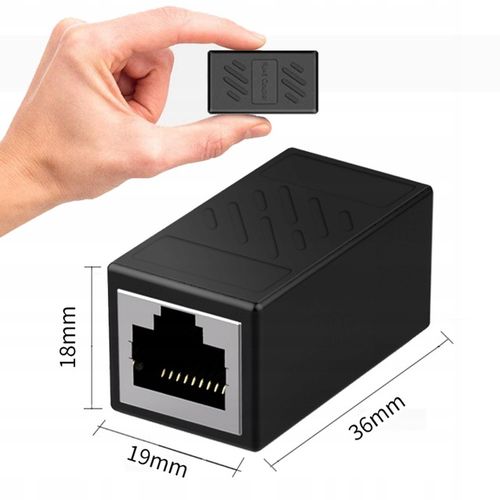 Złączka przedłużka sieciowa złącze RJ45-RJ45 lan KAT.5/6/7 1000Mb/s 8szt na Arena.pl