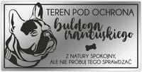 UWAGA PIES tabliczka informacyjna grawer BULDOG
