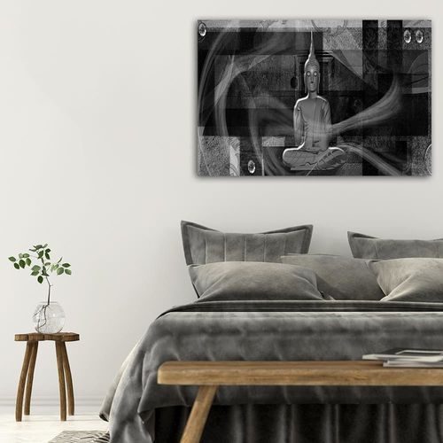 Deco Panel, Figura buddy na geometrycznym tle 2 90x60 na Arena.pl