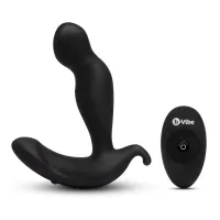 b-vibe prostate 360 czarny - model zdalny, obrot i wibracje