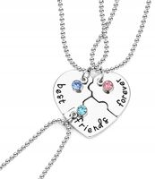 ŁAŃCUSZKI 3 sztuki BEST FRIENDS DLA PRZYJACIÓŁEK PREZENT DLA DZIEWCZYNY