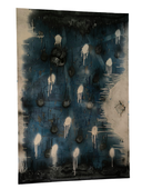 Obraz na płótnie abstrakcja Morze Martwe 150x100 cm granatowy do salonu