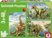 Puzzle 3x48 Dinozaury G3