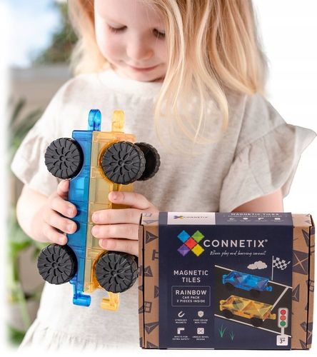 Connetix Klocki magnetyczne Rainbow Car Pack 2 Connetix autka pociągi na Arena.pl