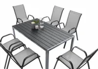 MEBLE OGRODOWE ZESTAW STÓŁ 6+1 NA TARAS BALKON