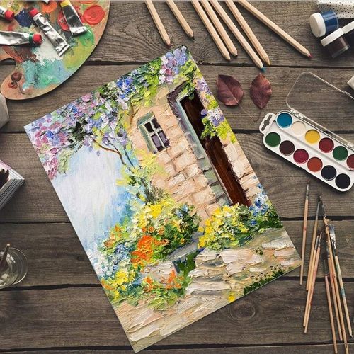 PŁÓTNO MALARSKIE 55x75cm PODOBRAZIE DO MALOWANIA NA DREWNIANYM BLEJTRAMIE na Arena.pl