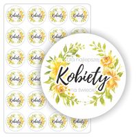 NAKLEJKI koleżanek DZIEŃ KOBIET pracy szkoły przedszkola 24szt. 5cm