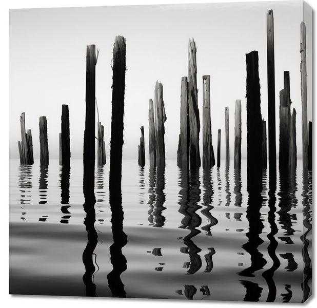 Obraz 90x90cm Refleksje Nad Wodą zdjęcie 1