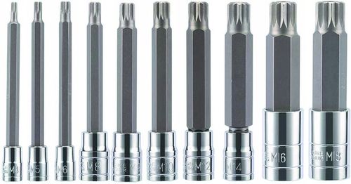 ZESTAW NASADEK SPLINE 1/4 3/8 1/2 M4-M18 XZN 10 ELEMENTÓW WPUSTOWE na Arena.pl