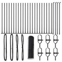 Ogrodzenie z słupkami Szary 0.6 x 50 m Stal pokryta PCV