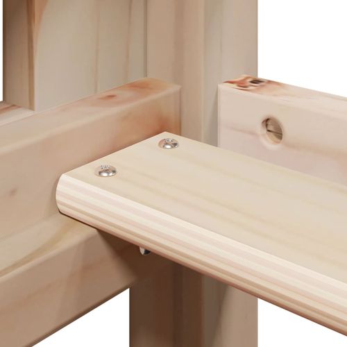 Łóżko z piętrem i daszkiem, 80x200 cm, lite drewno sosnowe na Arena.pl