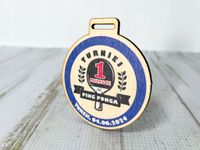 MEDALE sportowe drewniany 8 cm z twoim napisem nadrukiem UV personalizowany