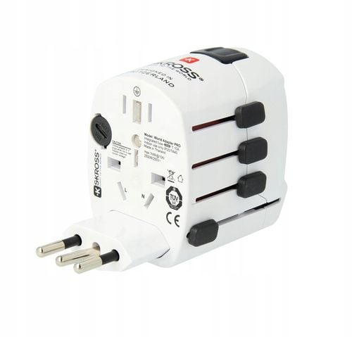 Adapter Podróżny SKROSS PRO 6in1 do 120 krajów UK, USA,Chiny, IT,CH, na Arena.pl