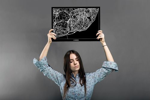 Deco Panel, Plan miasta Lizbona 120x80 na Arena.pl