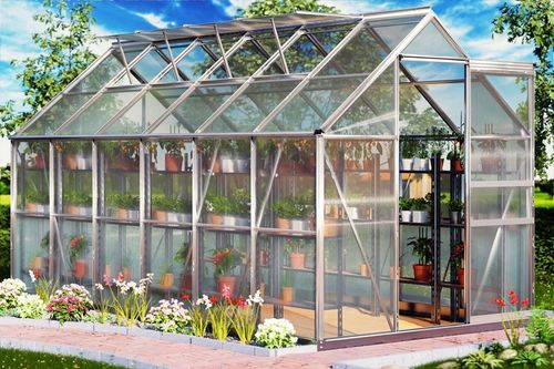 SZKLARNIA OGRODOWA z fundamentem 3x6 3,7 x 1,9m 7m2 ogród POLIWĘGLAN MOCNA na Arena.pl