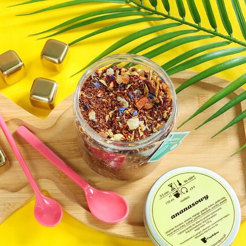 Herbata Rooibos ANANASOWA czerwonokrzew bez kofeiny ananas jaśmin mango na Arena.pl
