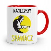 Kubek Czerwony Prezent Spawacza Najlepszy Spawacz Z Nadrukiem Ze Zdjęciem