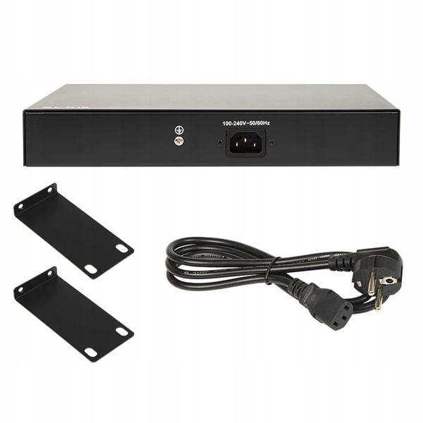 SWITCH POE DO KAMER IP 16xPOE 240Mbps 2xUpLINK 240W Extend mode MDI zdjęcie 5