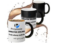 Magiczny kubek z twoim własnym dowolnym nadrukiem foto logo na prezent