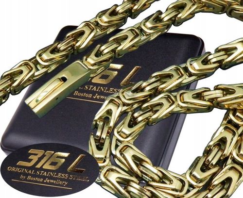 GRUBY ZŁOTY ŁAŃCUSZEK NA SZYJĘ SPLOT KRÓLEWSKI na Arena.pl